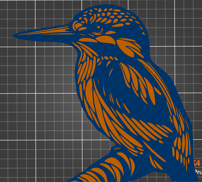 Wall art: Kingfisher by Nina Máčová | Download free STL model | Printables.com