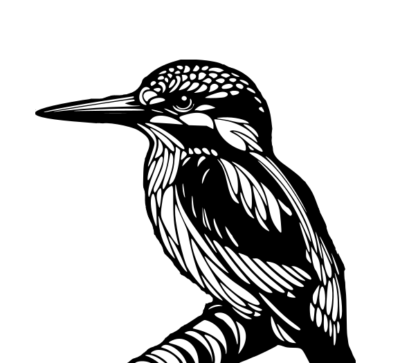 Wall art: Kingfisher by Nina Máčová | Download free STL model | Printables.com