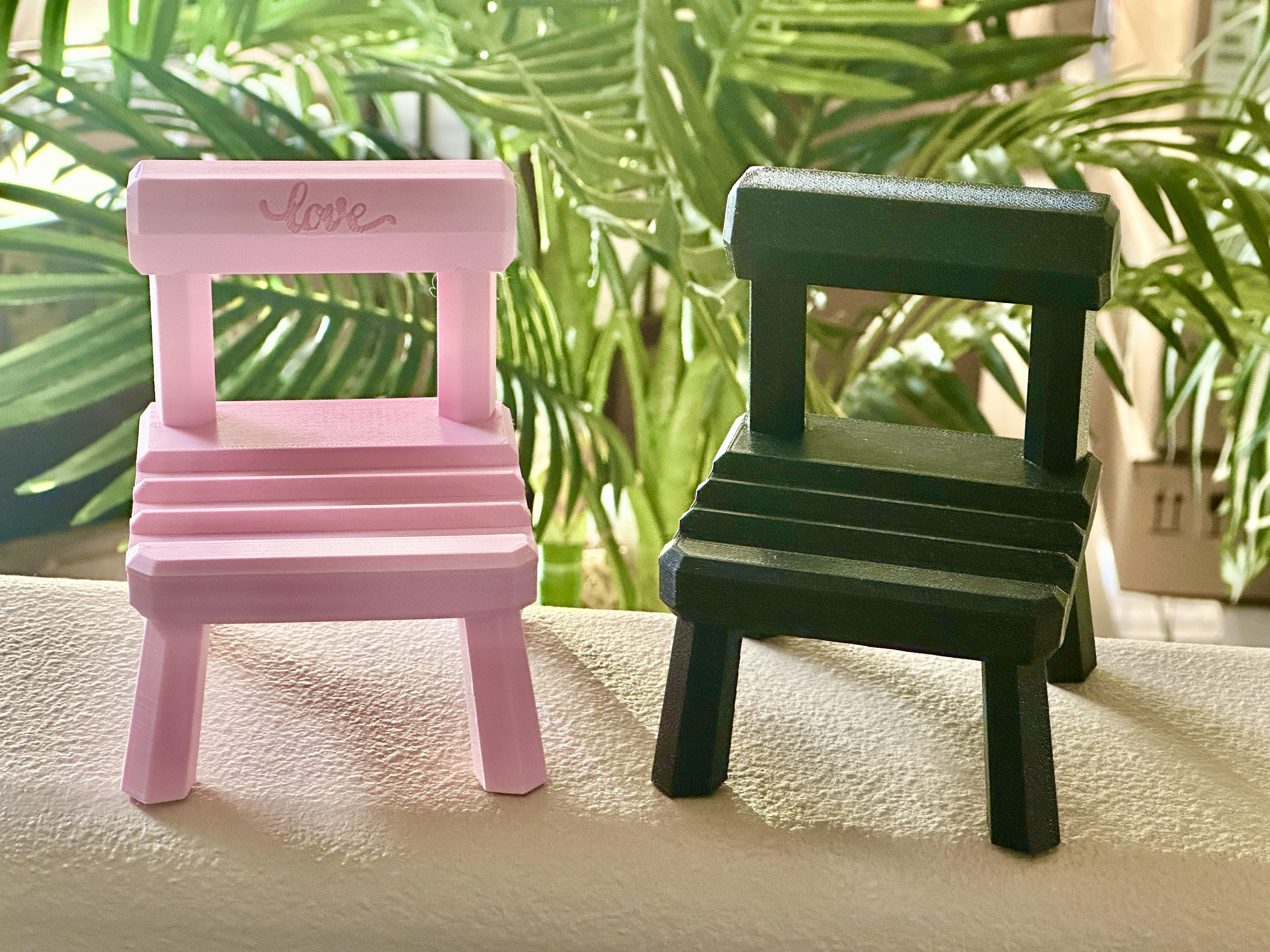 Cute chair for phone, tablet, remote, hand held game console...etc