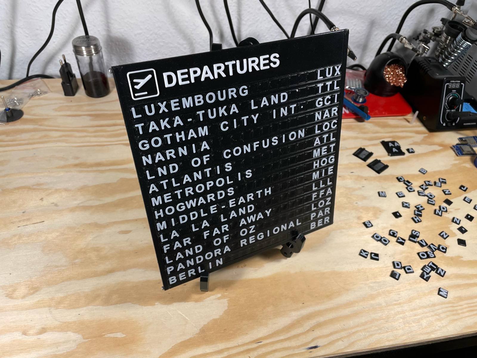 Airport Departures Sign