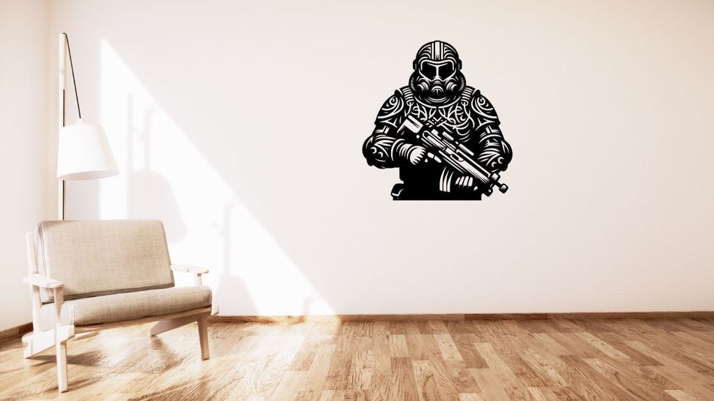 Post-apocalyptic soldier 4 wall or table decoration