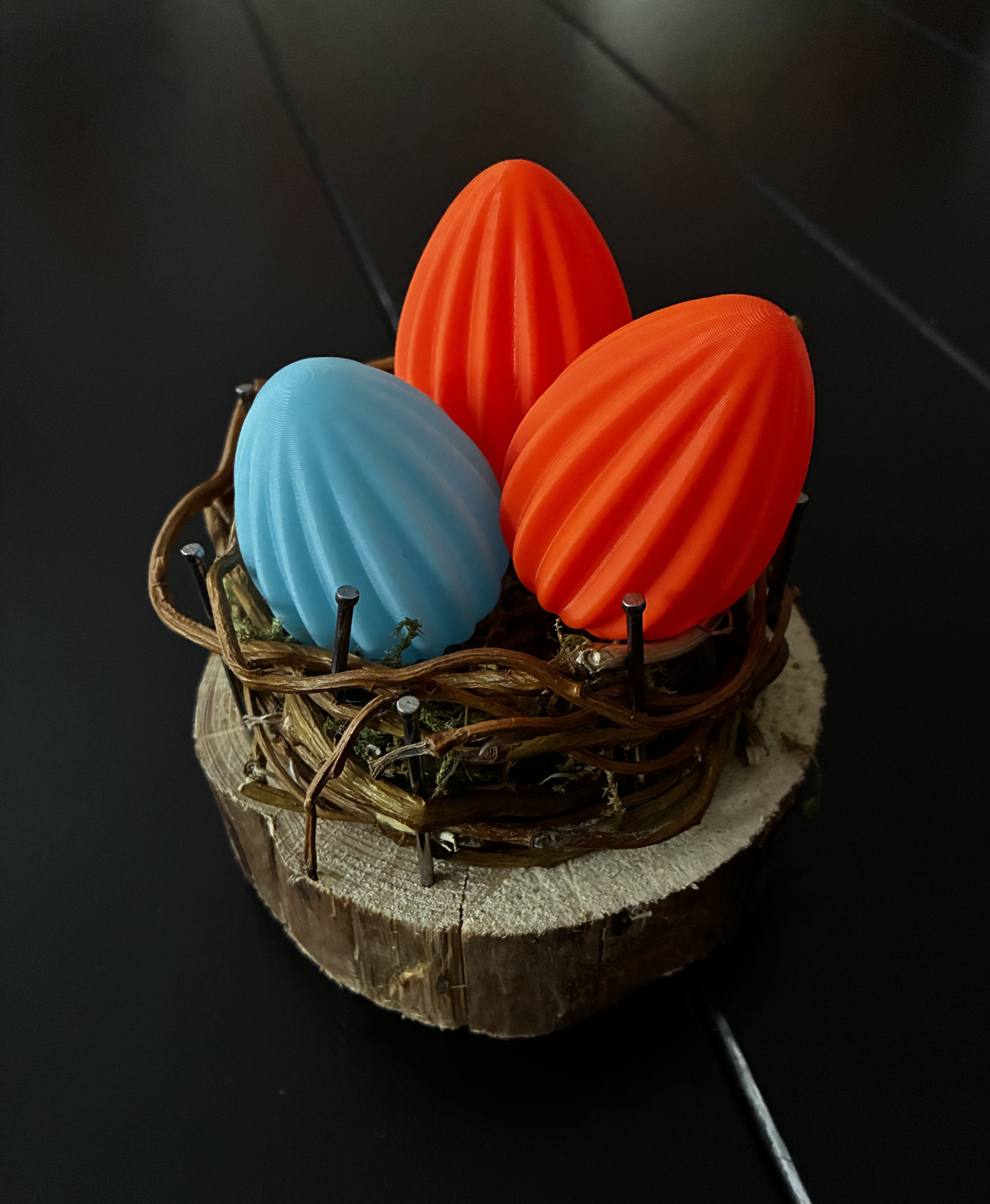 Miniatura 2 do modelo 3D Decorative Ribbed Easter Egg - (Osterei)