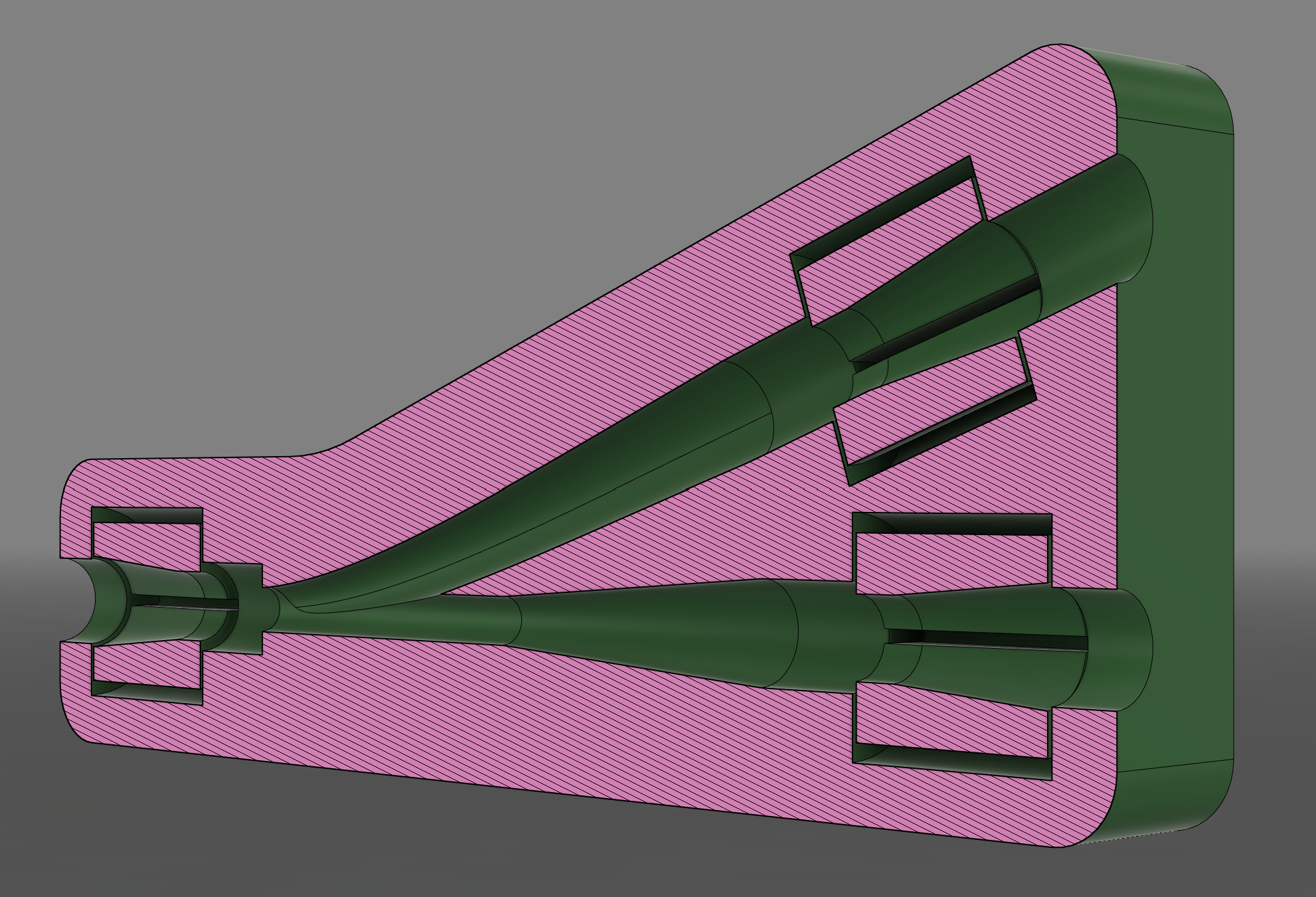 Filament Y-Splitter for Bambulab AMS - Print in place PTFE clamps