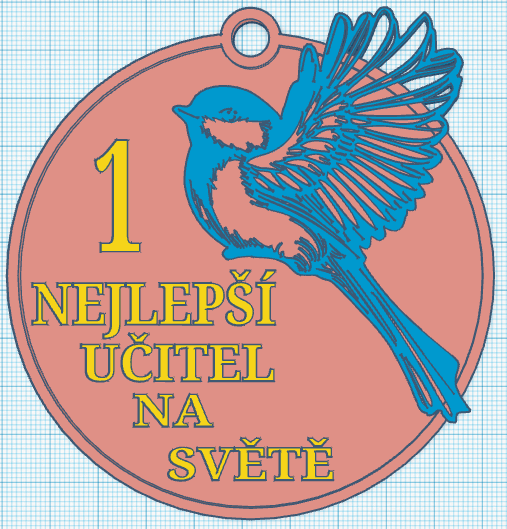 Medal for teacher by Eva Máčová | Download free STL model | Printables.com