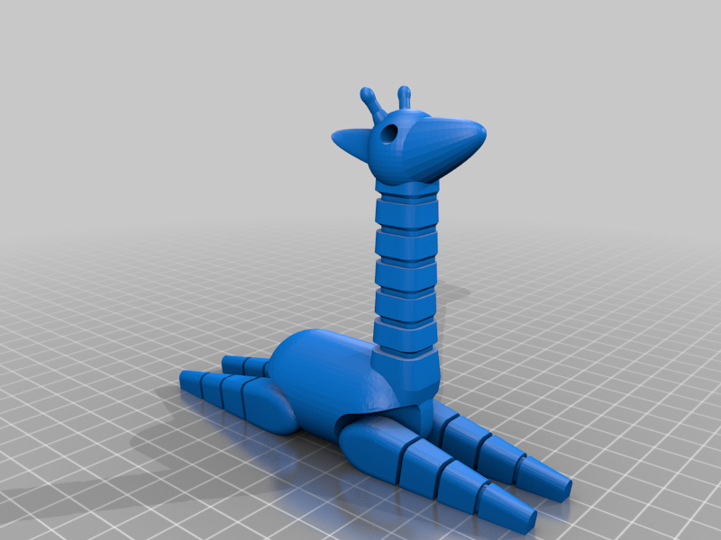 Miniatura 2 do modelo 3D Giraffe Toy Improved Printability