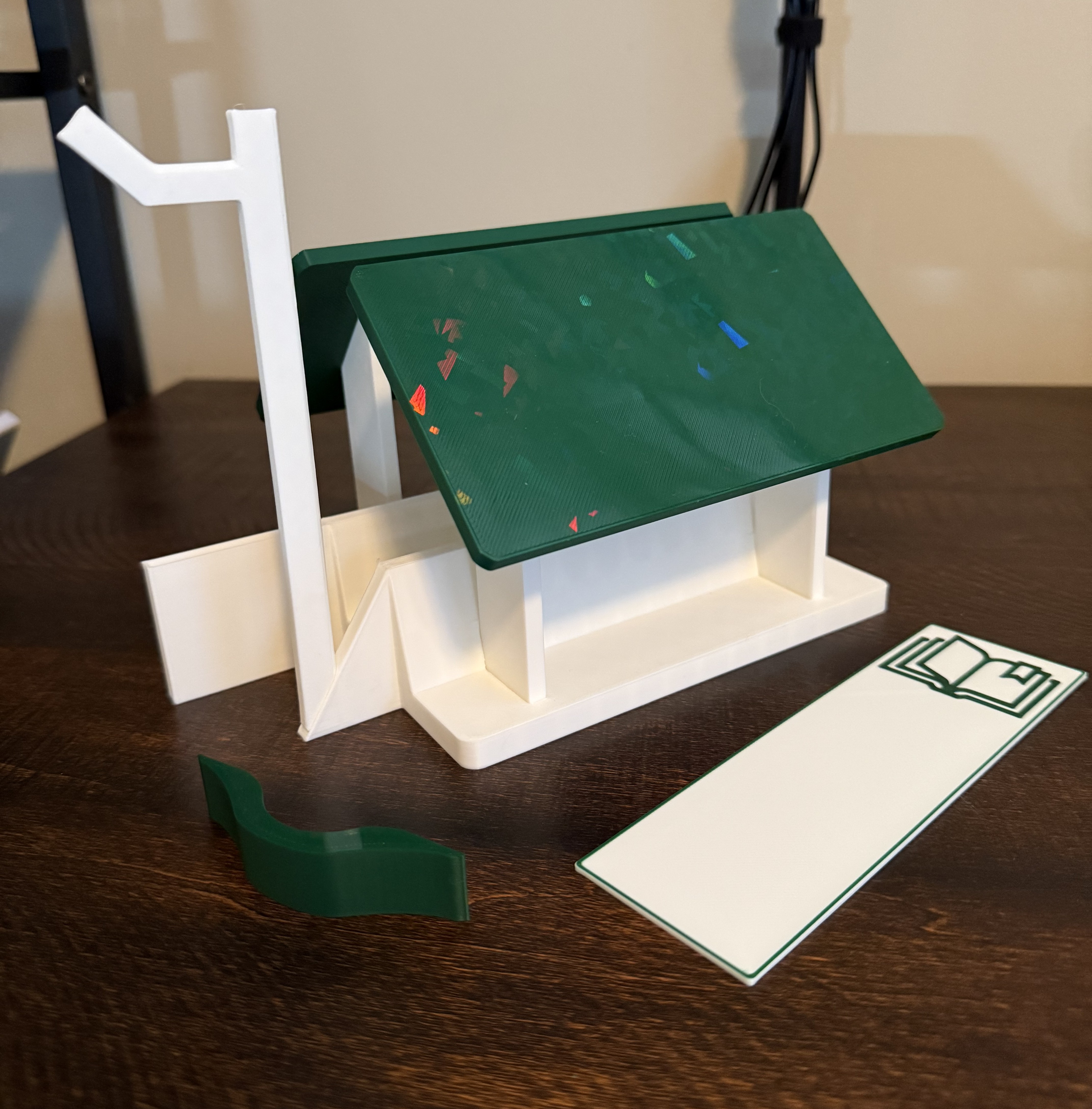 Minimal Book Rest with Glasses/Bookmark/Device Storage