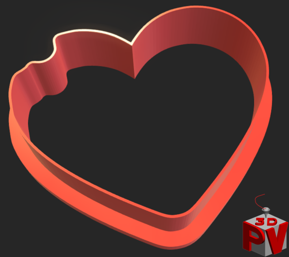 Bitten Heart Cookie Cutter