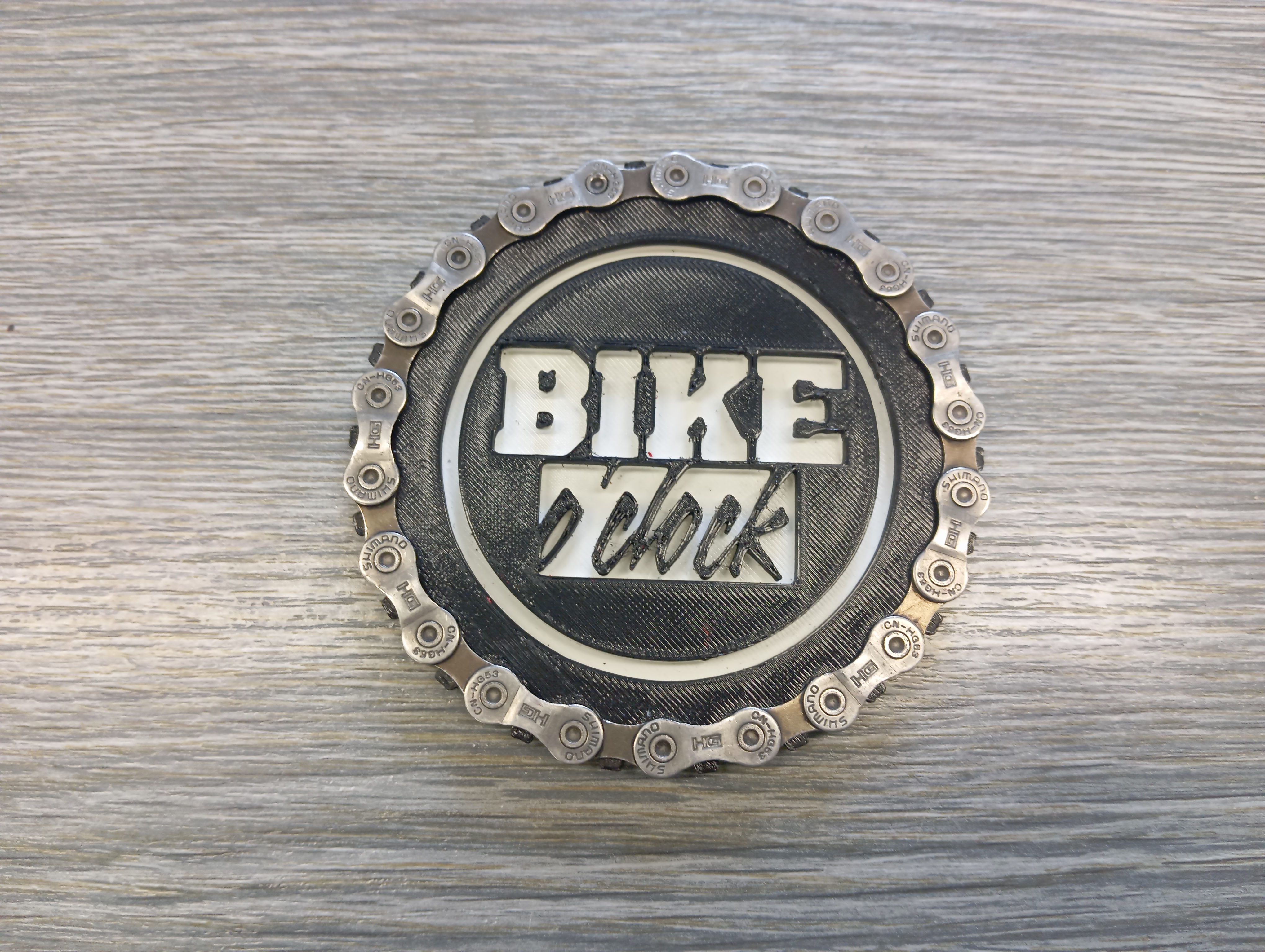 bike o clock chain coaster