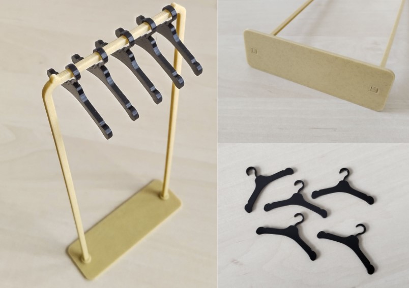 Doll Clothes Rack / Doll Hanger by E3De | Download free STL model ...