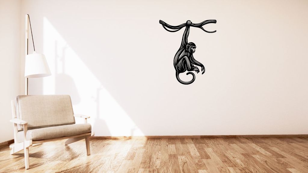 Monkey on a branch wall or table decoration