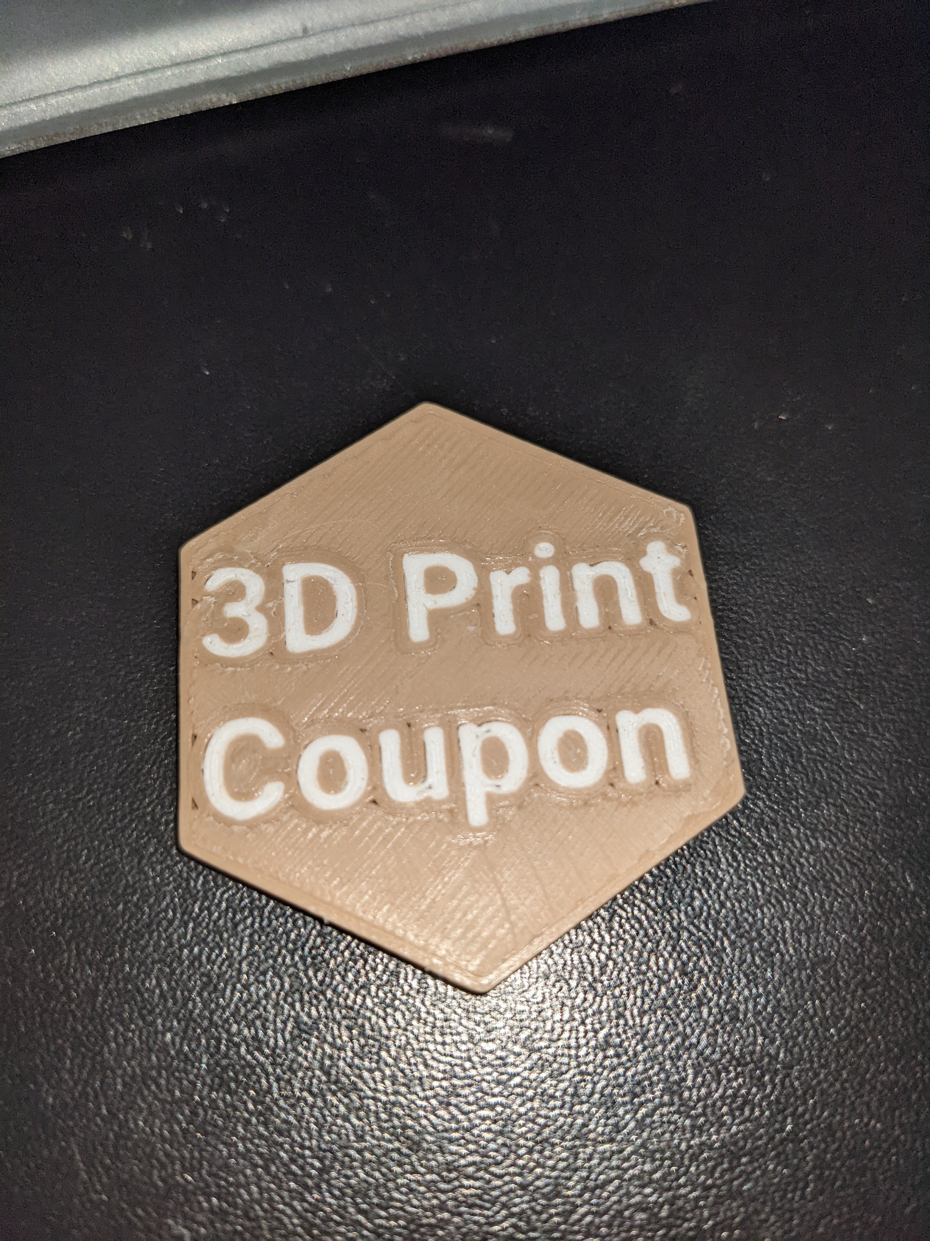Multimaterial 3D Print Coupon
