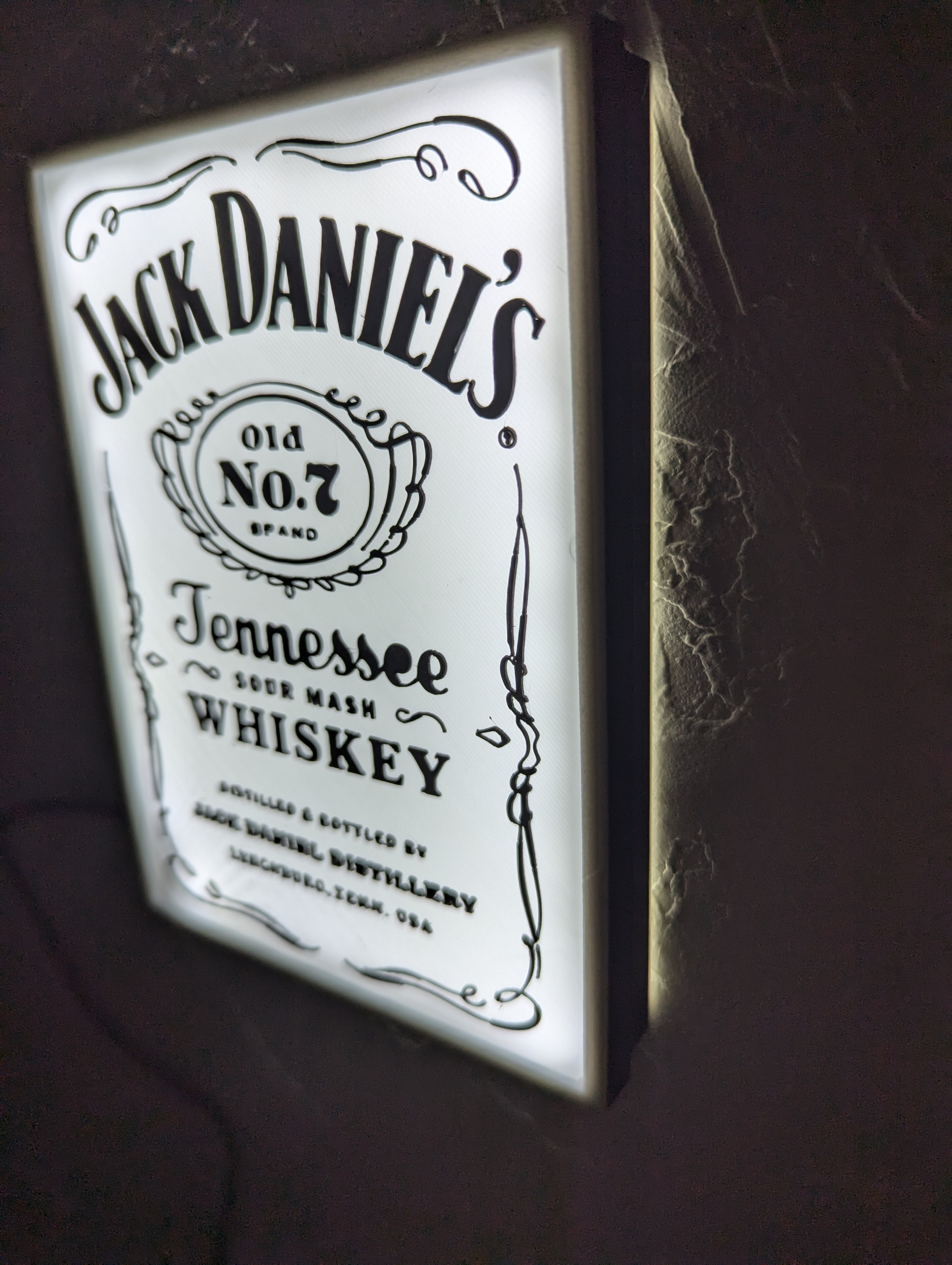 Small lighted shadow box for sign, picture or logo