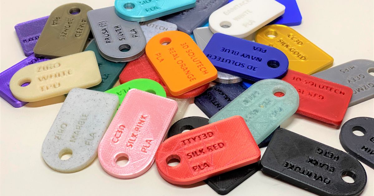 Filament ID Tags by Sconnie Makes | Download free STL model ...