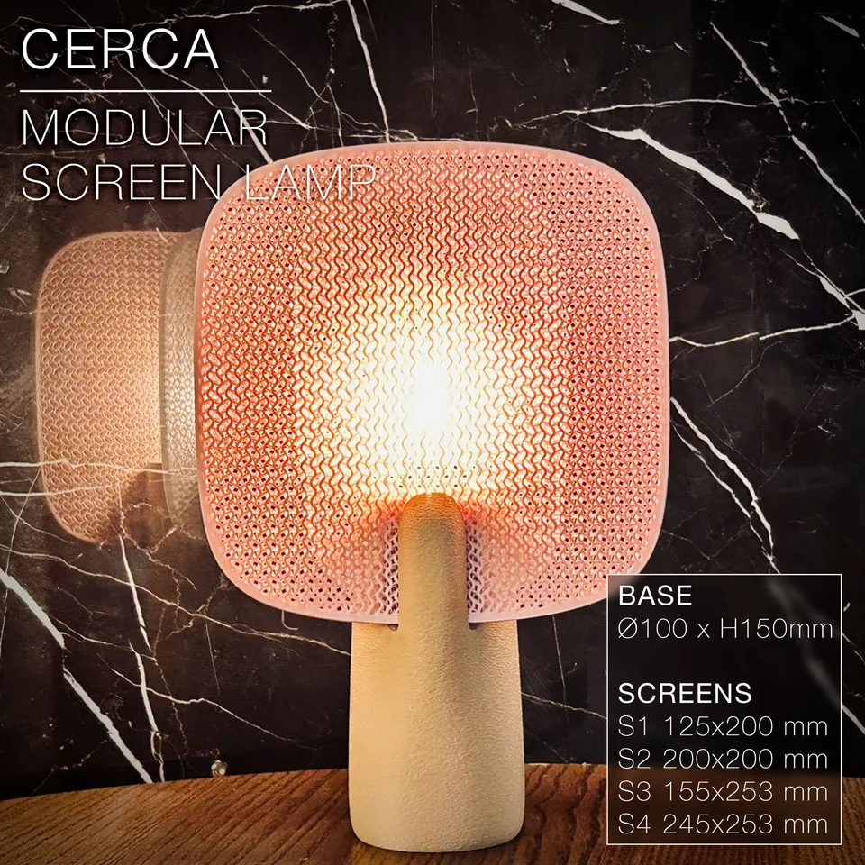 CERCA | Modular Screen Table Lamp E14, E26, E27 by Charles