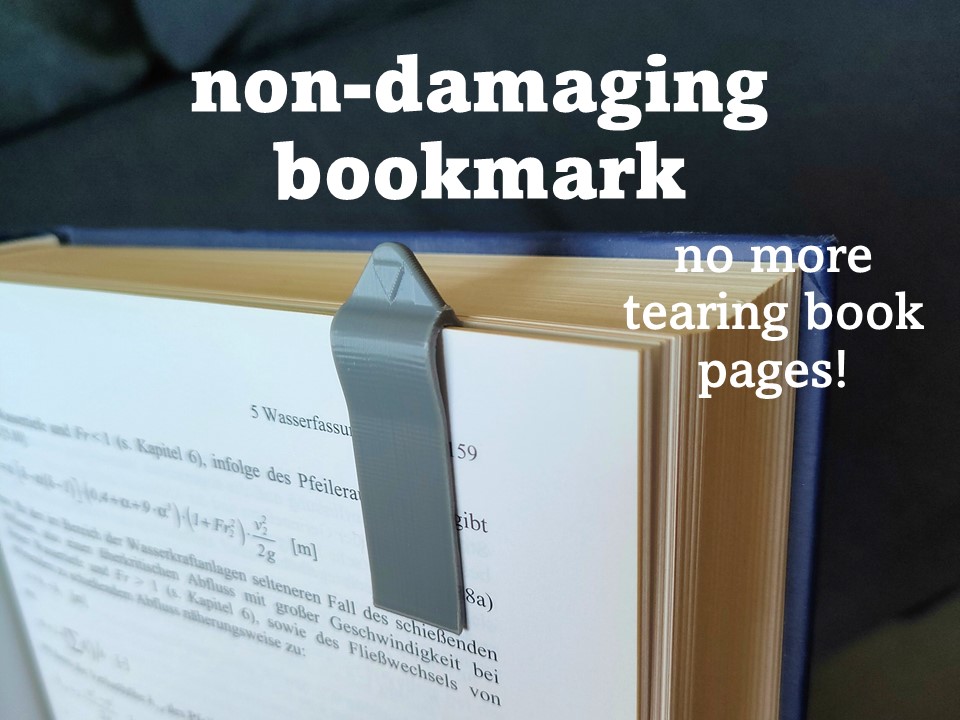 non-damaging bookmark       (No page tearing)