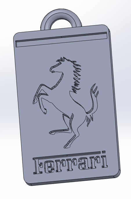Miniatura 2 do modelo 3D Ferrari keychain