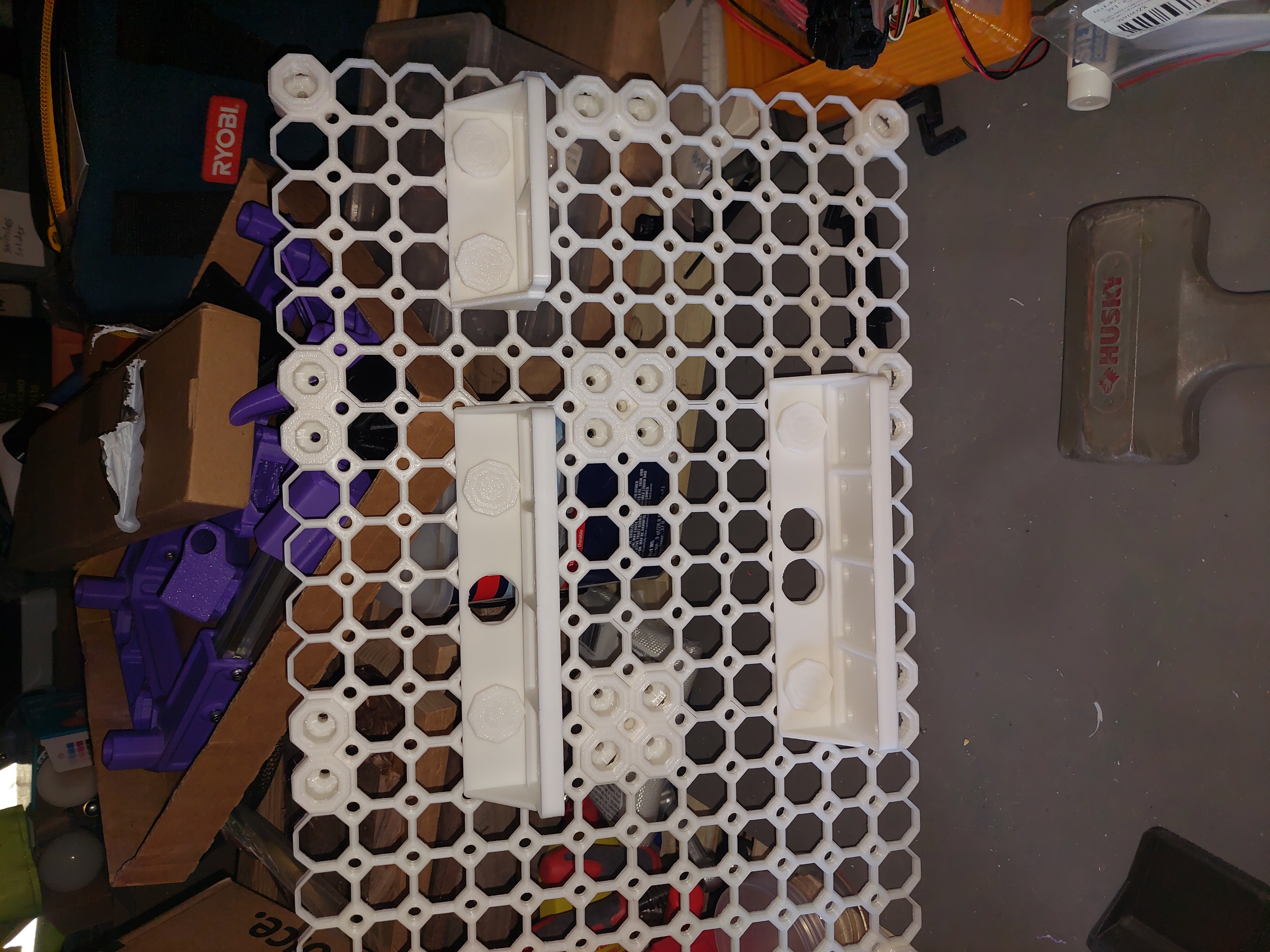 Magnetic Gridfinity shelves for MultiBoard panel.
