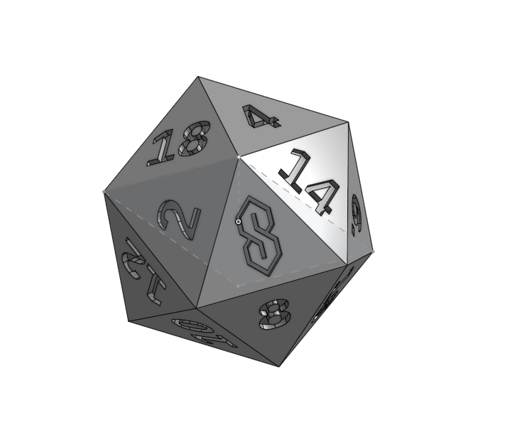 Sharp d20 with custom cool S logo