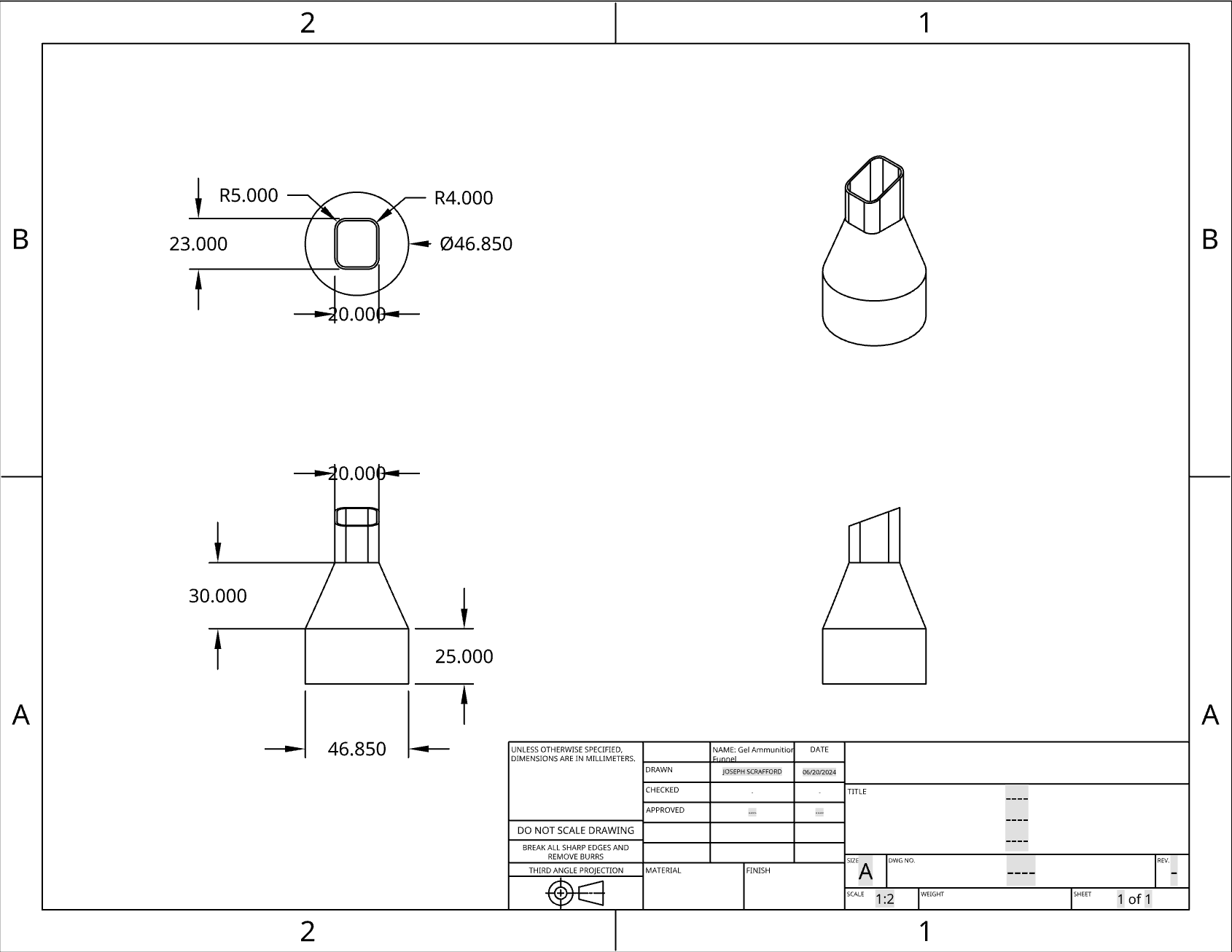 Water bead Ammunition Funnels