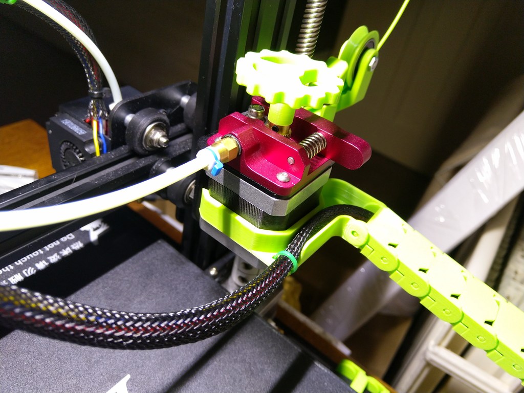 Ender 3 extruder mount for cable chain by ali1234 | Download free STL ...