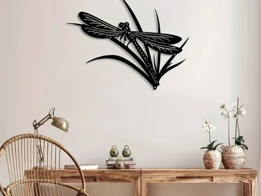 Dragonfly On Leaf Wall Decor