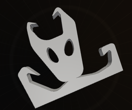 Flexing Hollow Knight Upside Down Key chain Holder