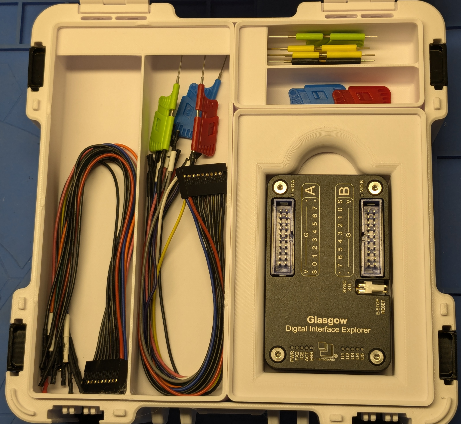 Gridfinity storage box for Glasgow Interface Explorer