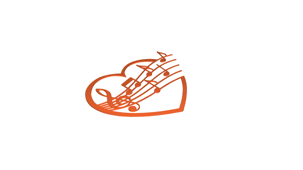 LOVE MUSIC, LINE ART MUSIC, WALL ART LOVE MUSIC, 2D ART MUSIC