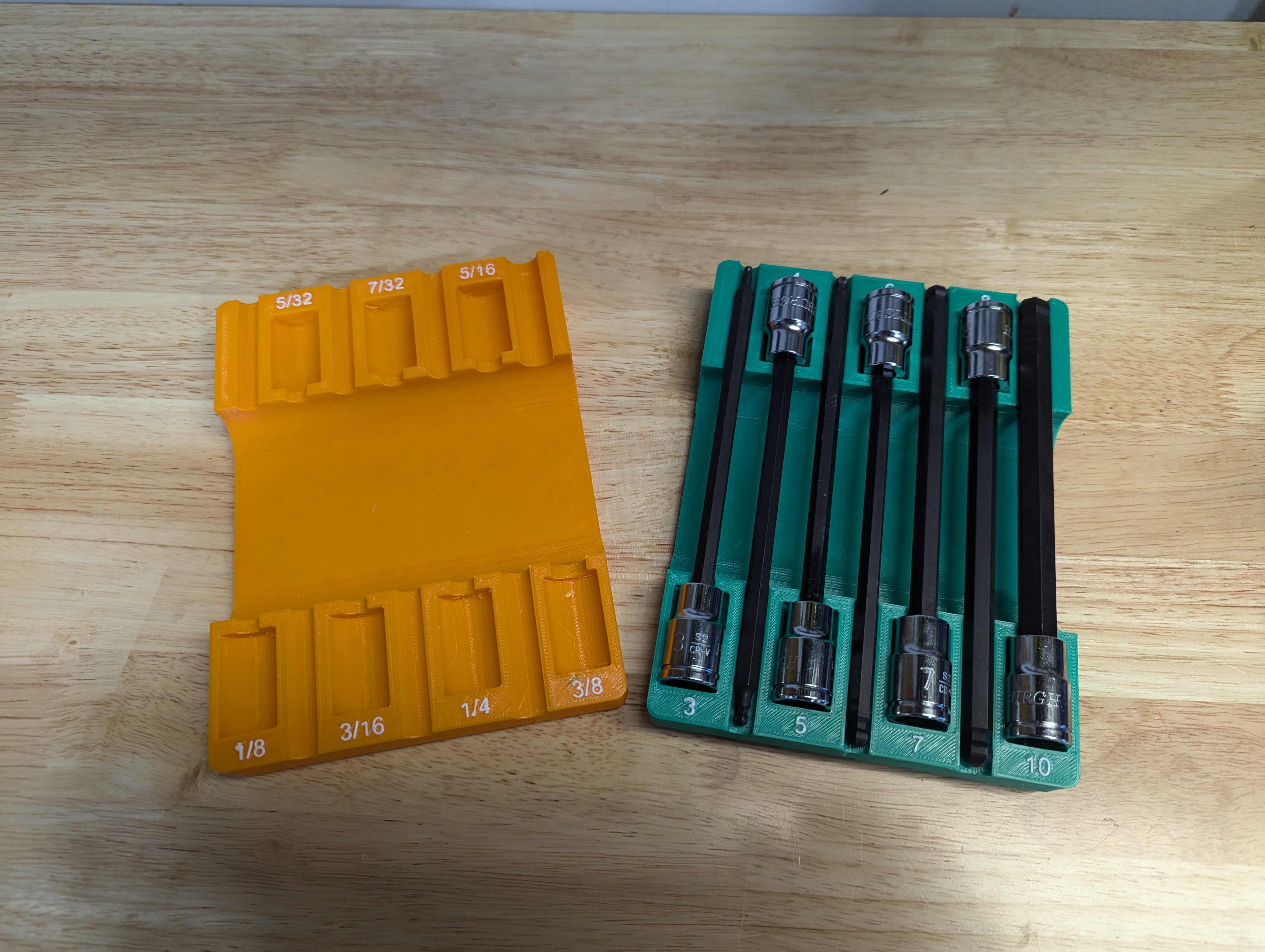 Gridfinity holders for Pittsburgh (Harbor Freight) 7pc Long Reach Ball Hex Socket Sets