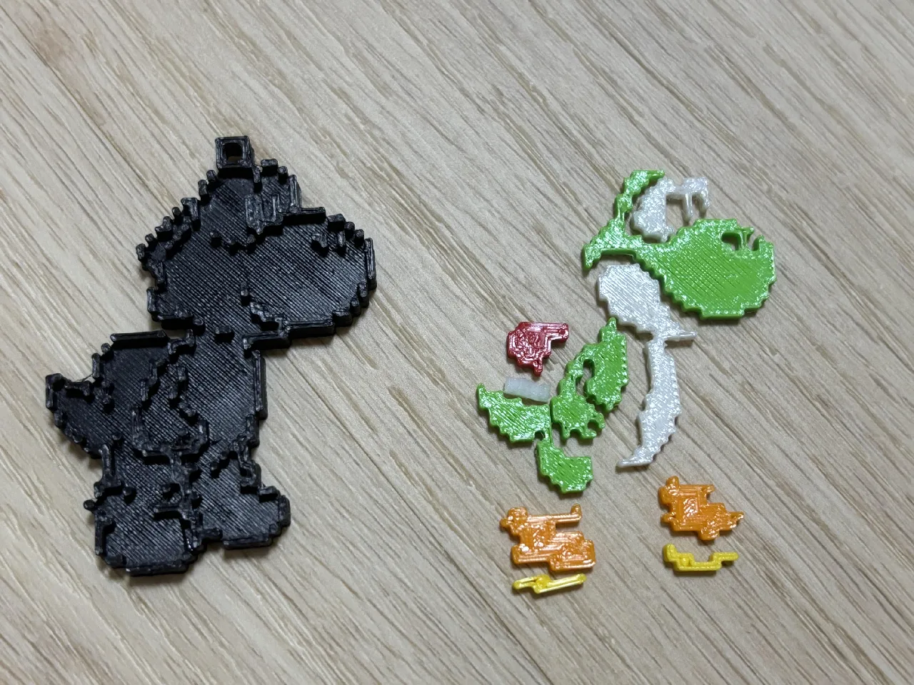 8-bit Yoshi Multipart Keychain – No-Glue Assembly by Neky