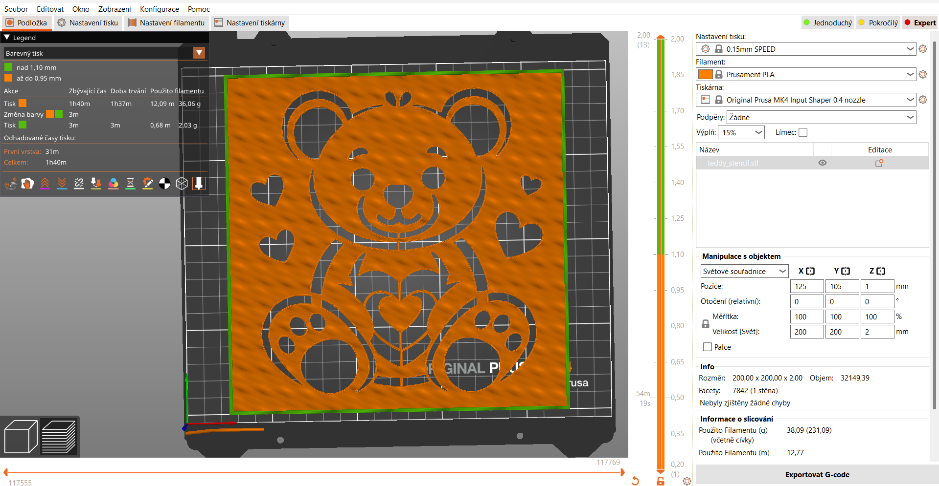 Miniatura 2 do modelo 3D Teddy bear stencil