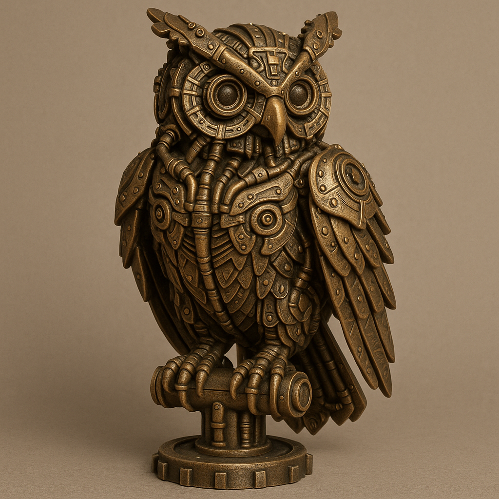 Steampunk Owl Figurine