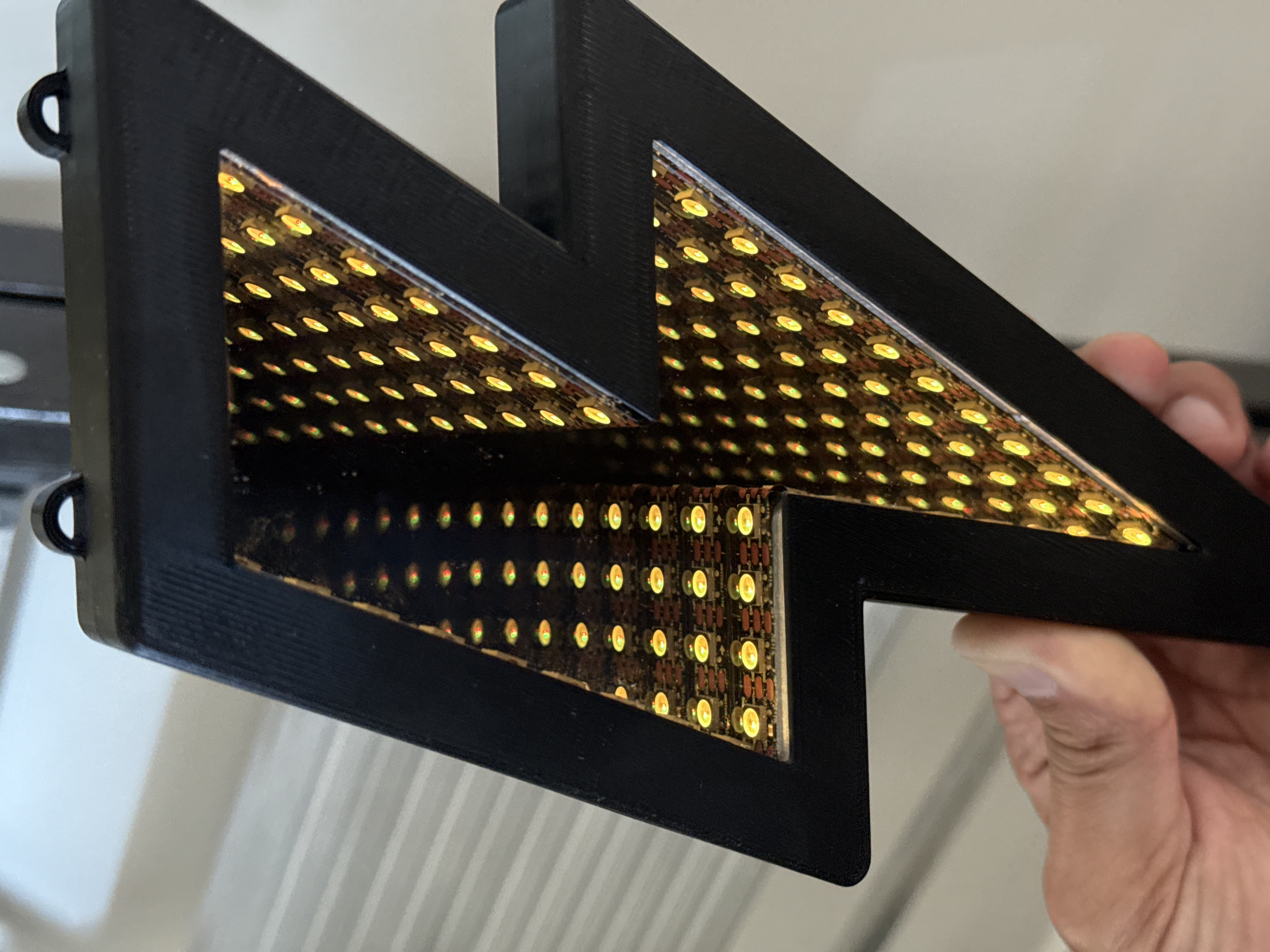 Infinity Mirror LED Lightning Bolt