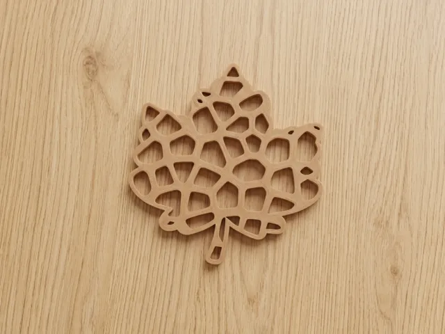 Decorative Voronoi Style Maple Leaf