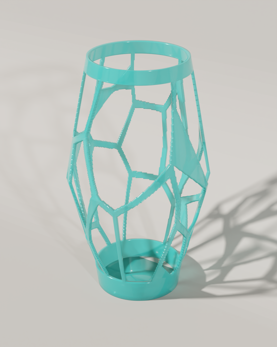 Voronoi Pattern Vase — Geometric Lattice | No Supports