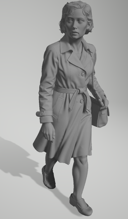 Young woman walking