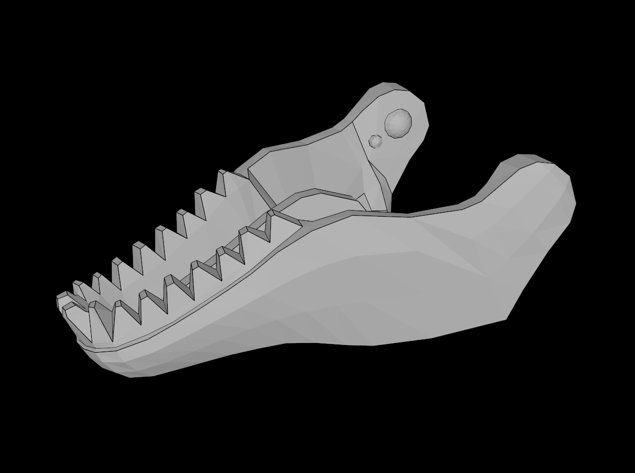 Lego Compatible (98057.dat) Dinosaur Jaw Lower Tyrannosaurus Rex