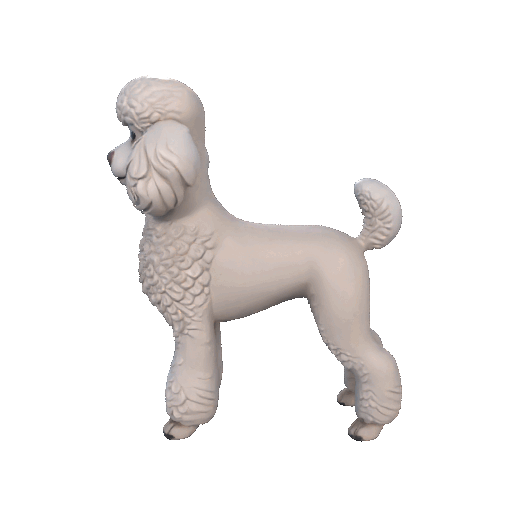 Poodle Figurine – 3D Printable Elegant Dog Model