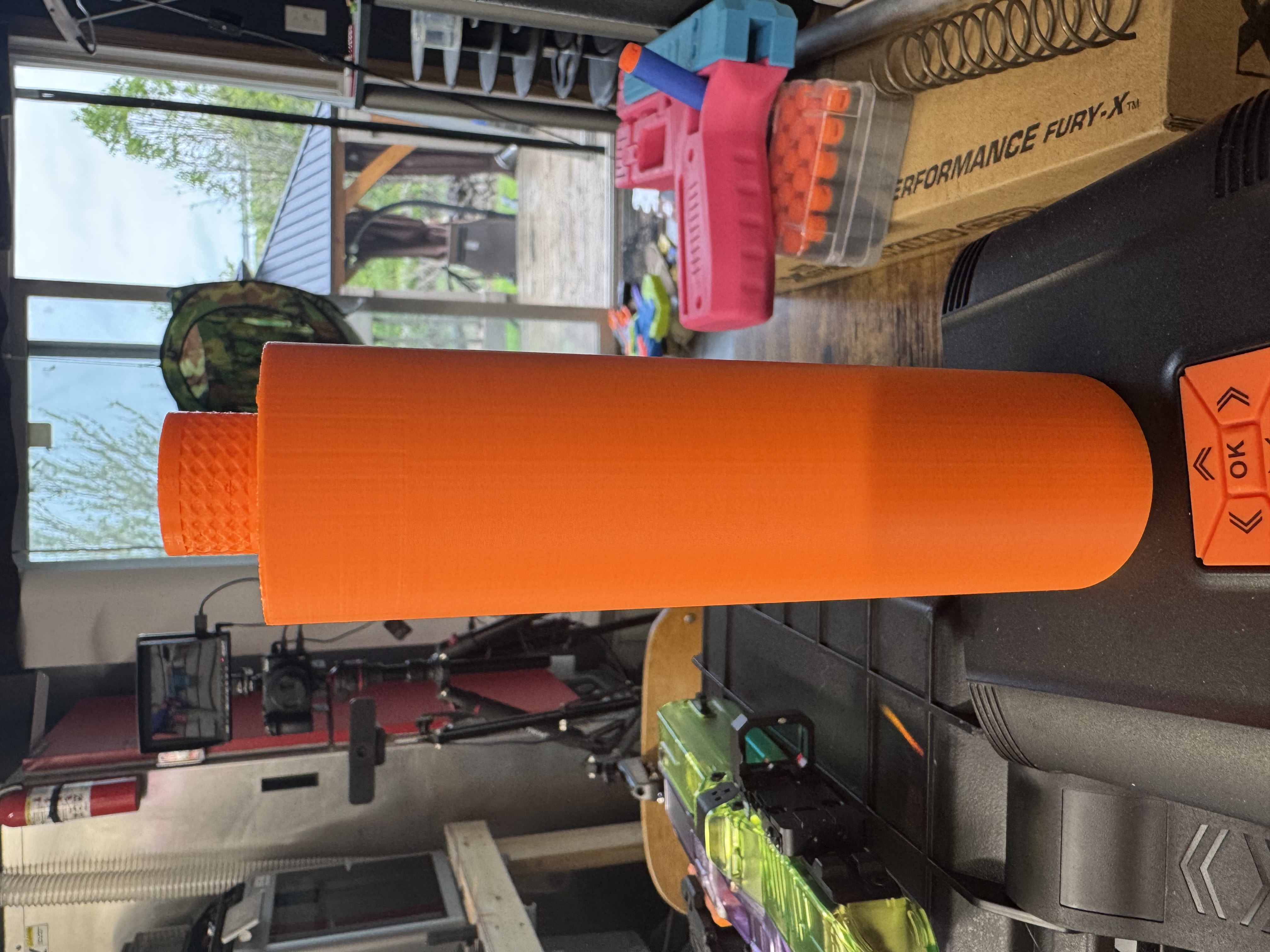 Large Mock Suppressor for HC Diana with threaded barrel