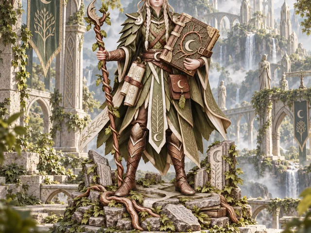 Vhorlath Realms – Elf – Thornscribe Lorekeeper (Dark Fantasy 3D Printable Miniature STL)