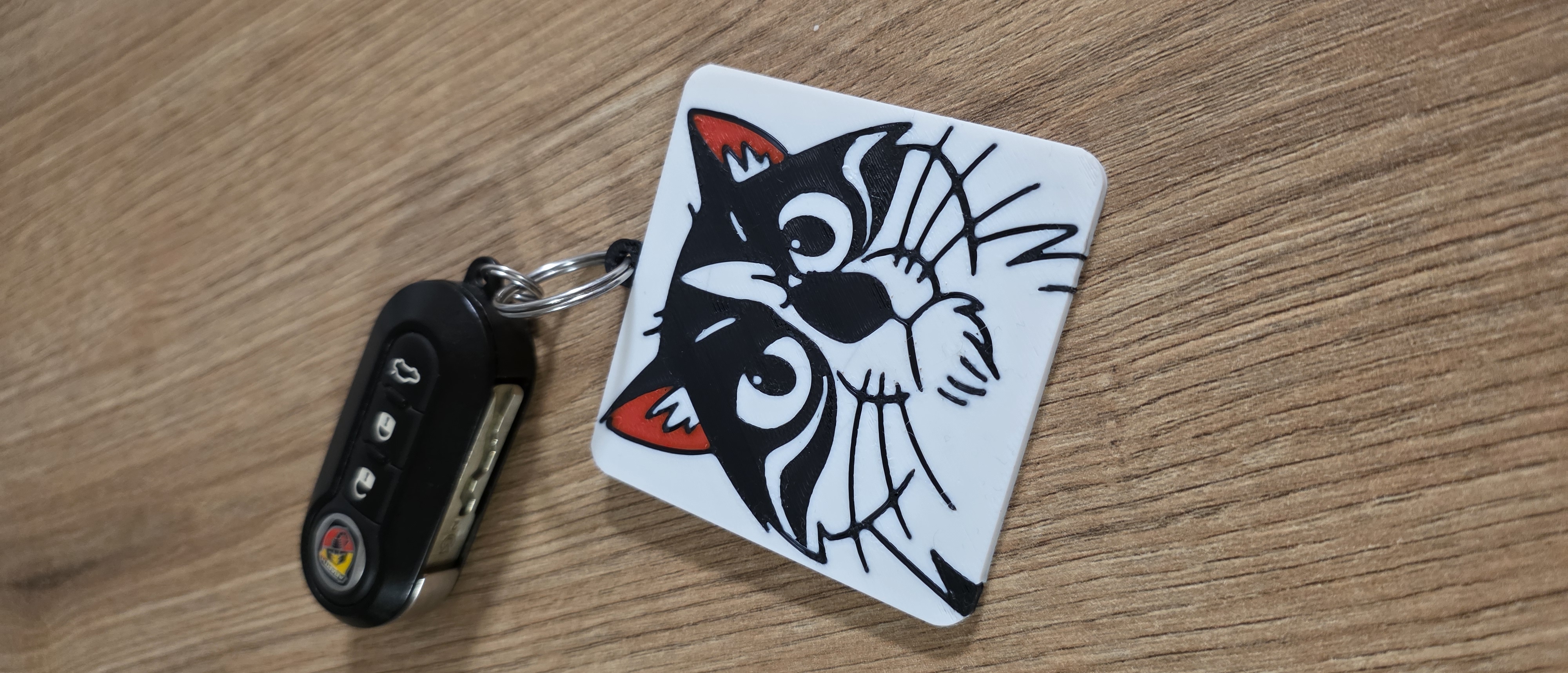 Miniatura 3 do modelo 3D Angry Cat Keychain