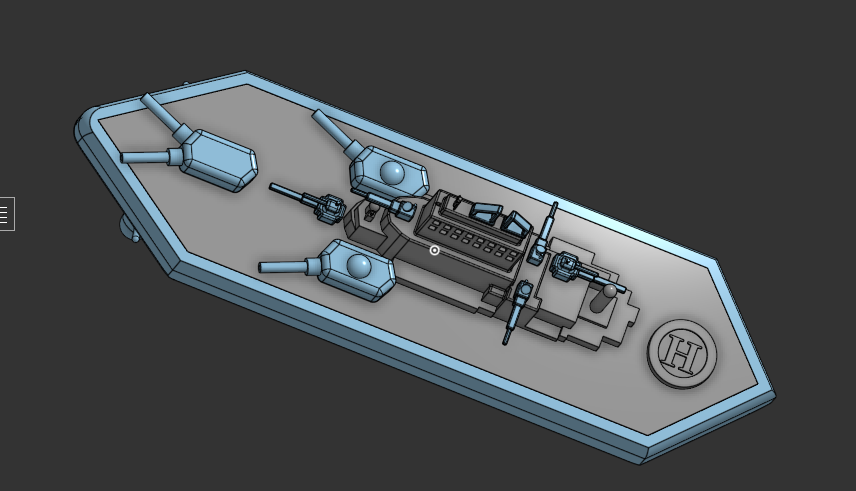 Retro Futuristic Battleship