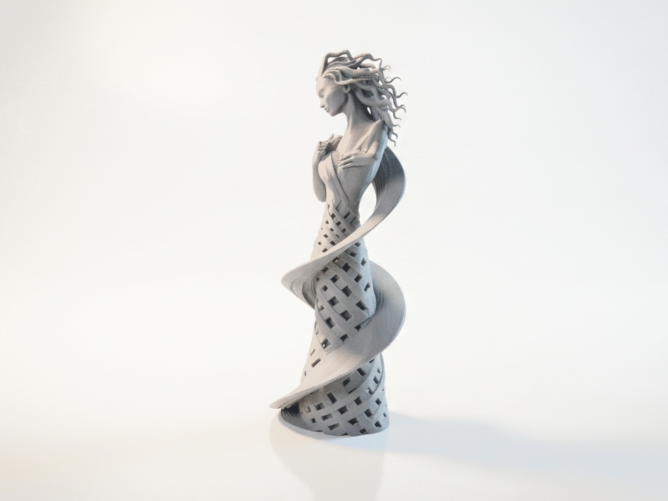 Spiral Lady Figurine Female Art 3D Printable