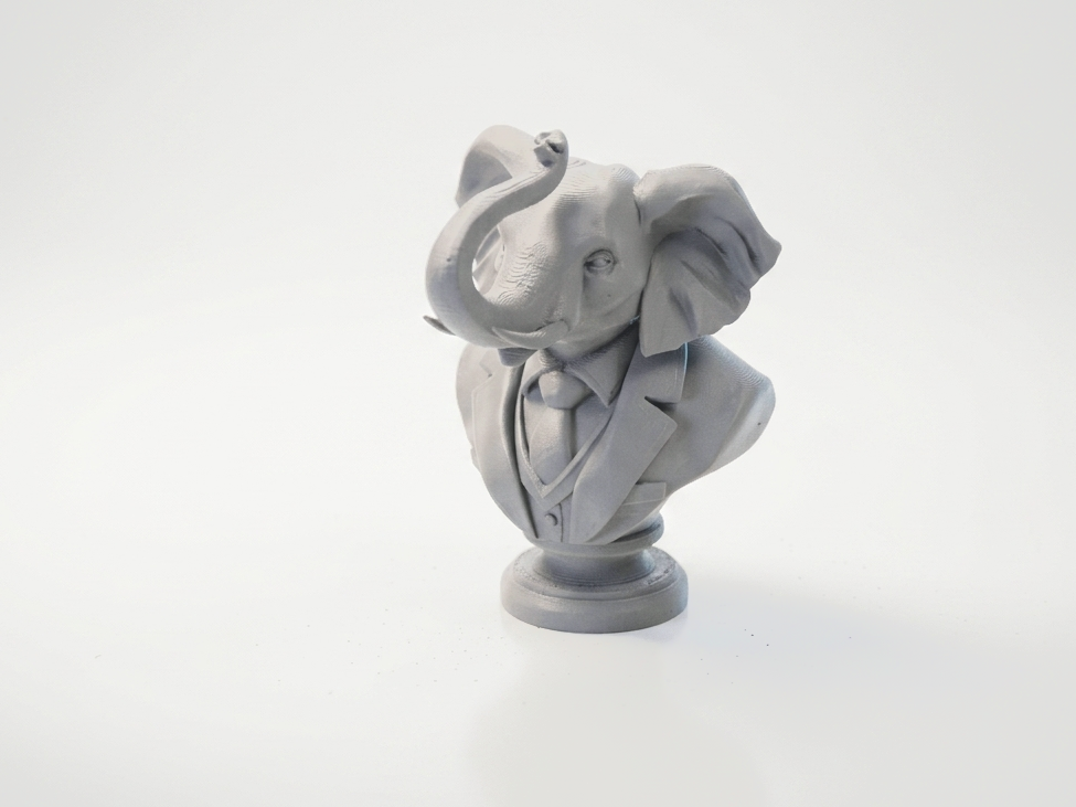Elephant In Suit Bust Animal Sculpture 3D Printable