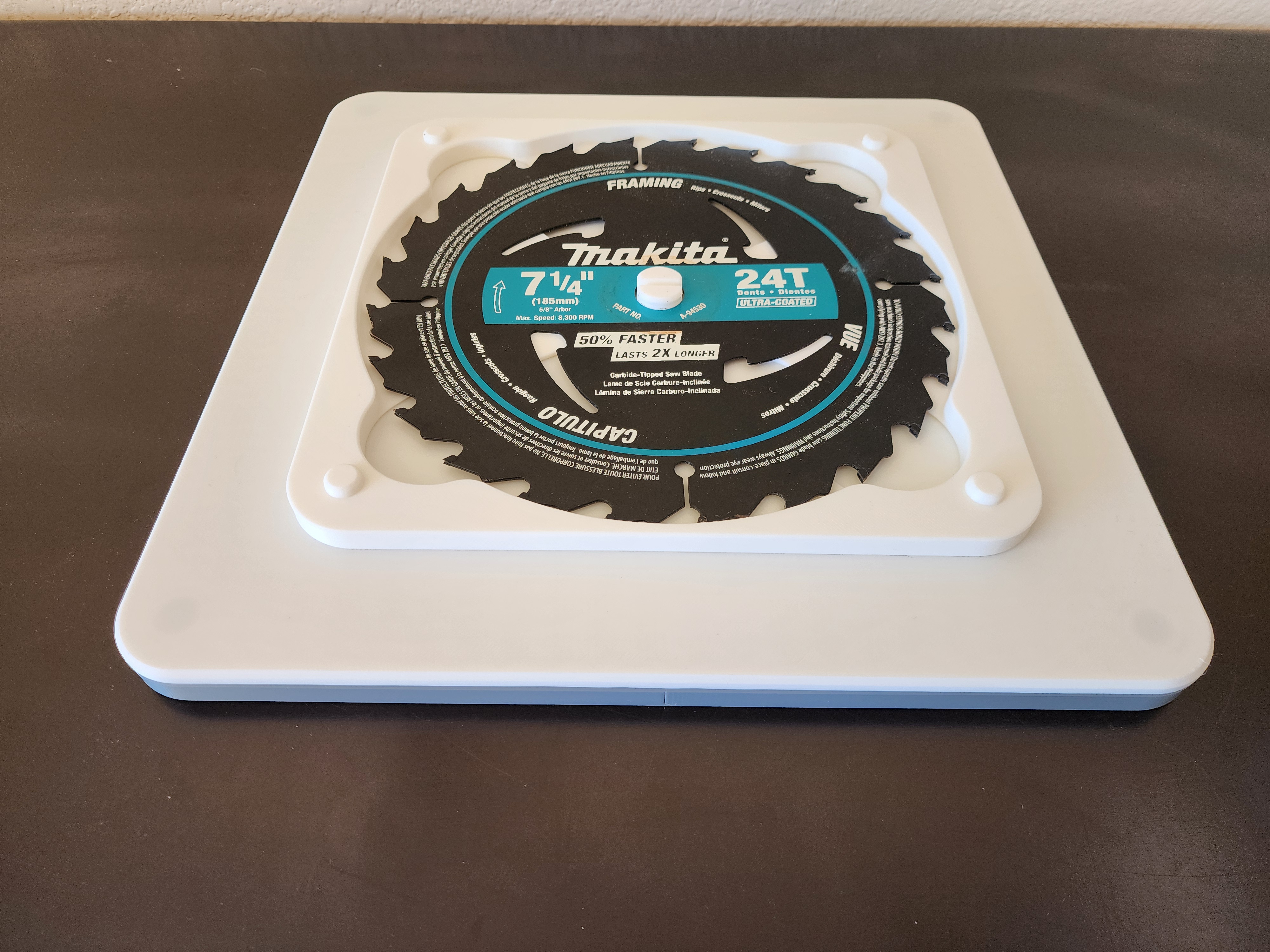 Modular Stackable Circular Saw Blade Storage Case (5.5"=7.25" inch blade, 5/8" Arbor)