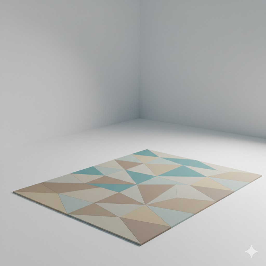 Low Poly Carpet Rug 3D Model