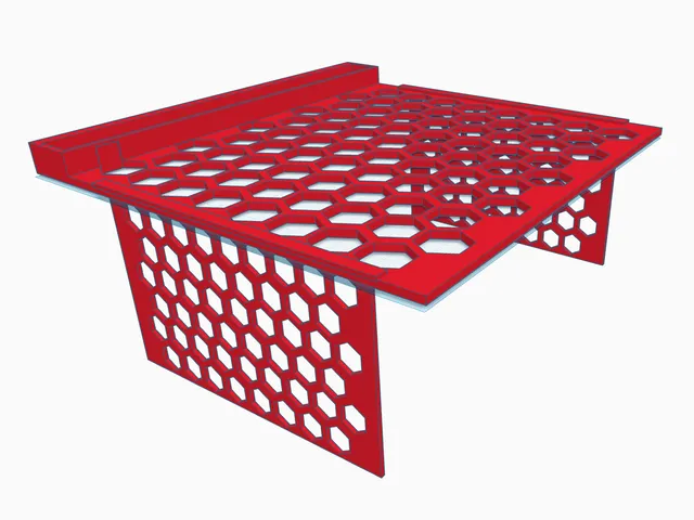 Sofa Armrest Tray with Hexagon Print