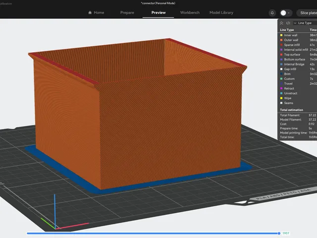 Parametric drawer for magnetic mounting