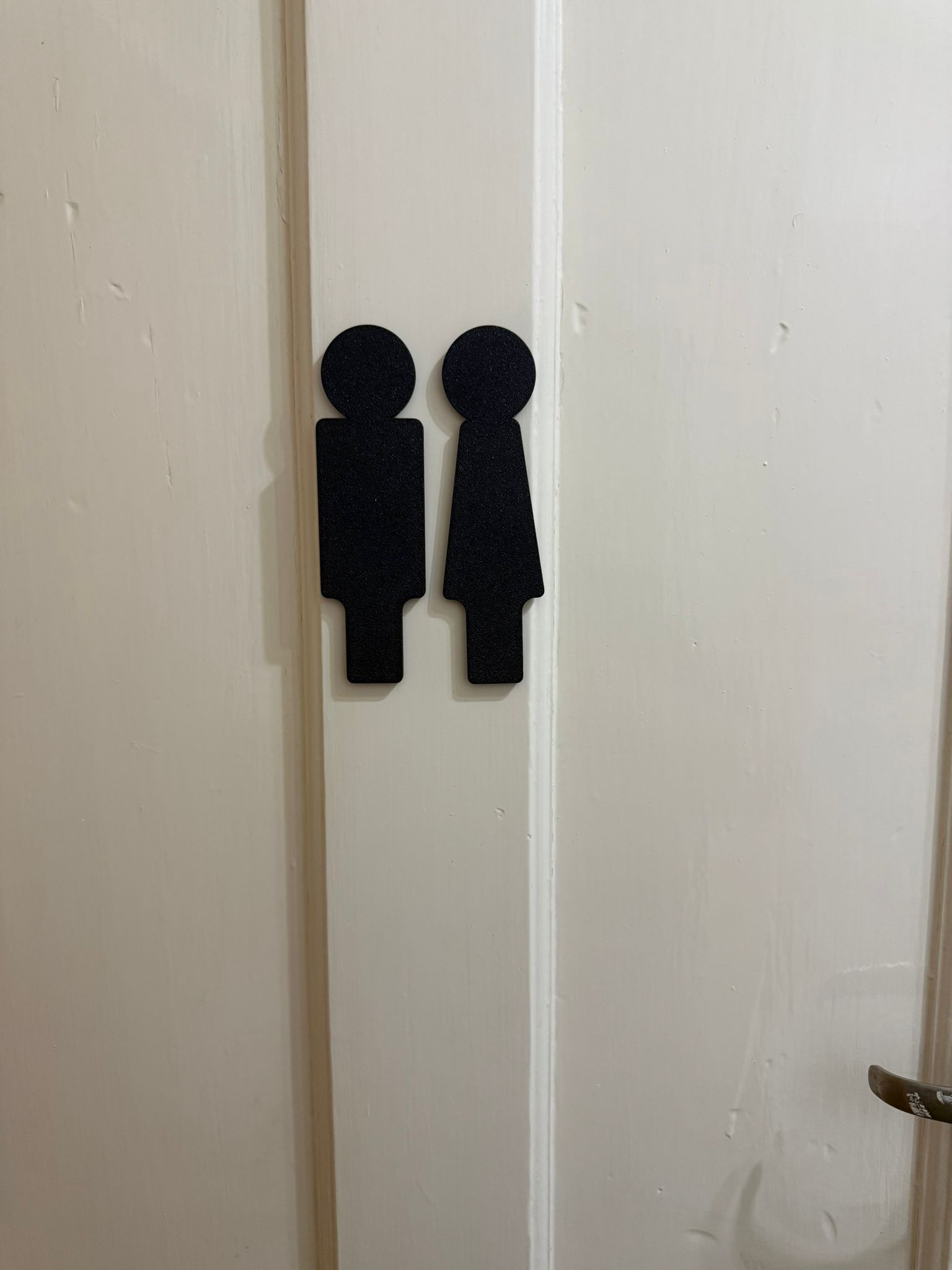 Toilet bathroom door sign