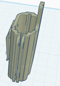 R hand holster with clip attached 3D model